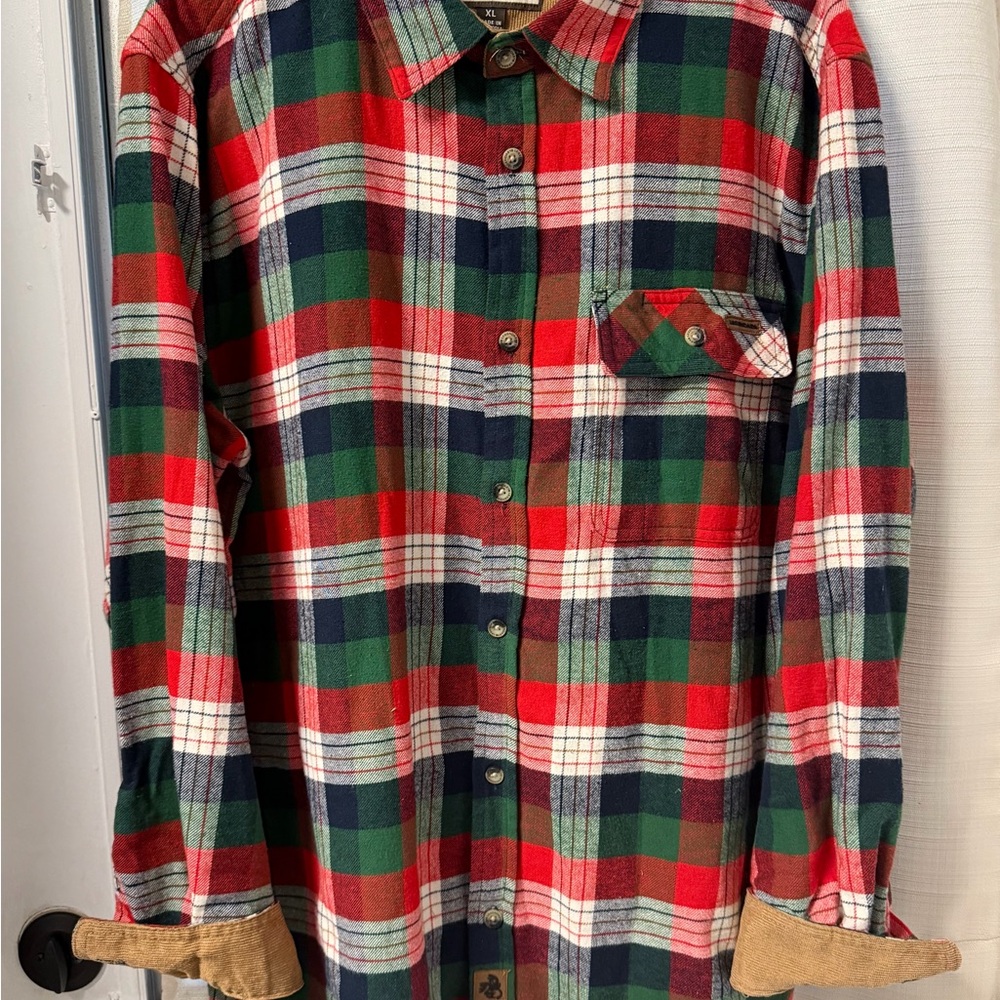 Preowned Men’s Legendary Whitetails Flannel Long Sleeve Button Up Shirt, Size XL